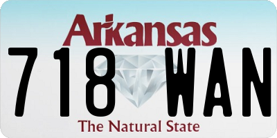 AR license plate 718WAN