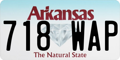 AR license plate 718WAP