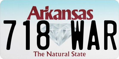 AR license plate 718WAR