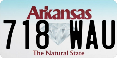 AR license plate 718WAU