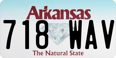 AR license plate 718WAV