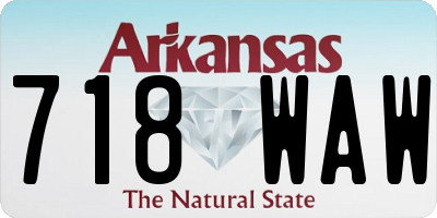 AR license plate 718WAW