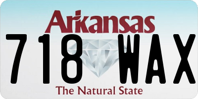 AR license plate 718WAX