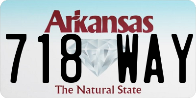 AR license plate 718WAY