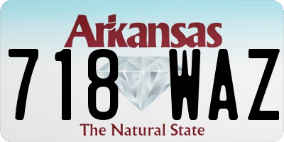 AR license plate 718WAZ