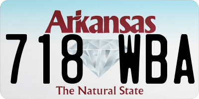AR license plate 718WBA