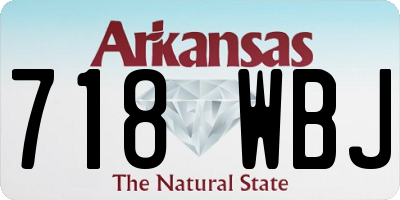 AR license plate 718WBJ