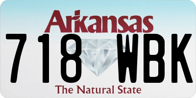 AR license plate 718WBK