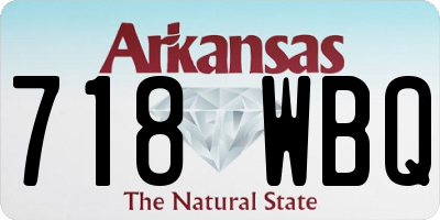 AR license plate 718WBQ