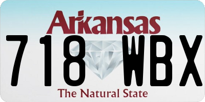 AR license plate 718WBX