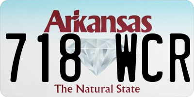 AR license plate 718WCR