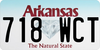 AR license plate 718WCT
