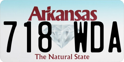 AR license plate 718WDA