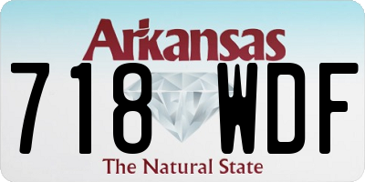 AR license plate 718WDF