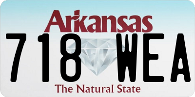 AR license plate 718WEA