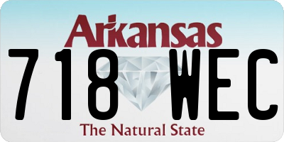 AR license plate 718WEC