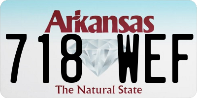 AR license plate 718WEF