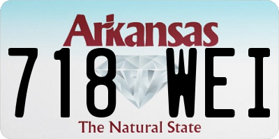AR license plate 718WEI