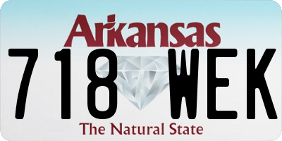 AR license plate 718WEK
