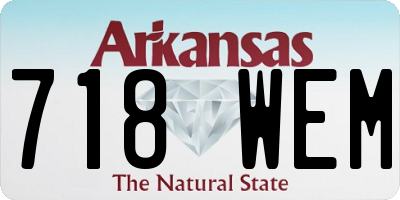 AR license plate 718WEM