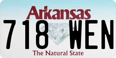 AR license plate 718WEN