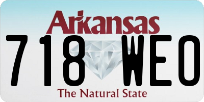 AR license plate 718WEO