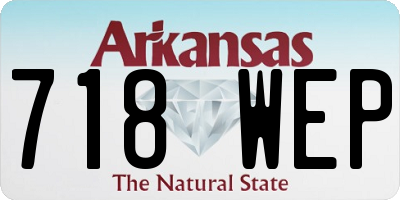 AR license plate 718WEP