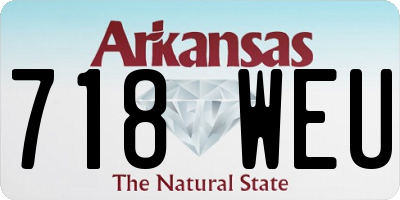 AR license plate 718WEU