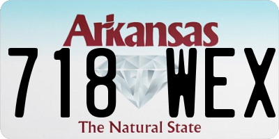 AR license plate 718WEX