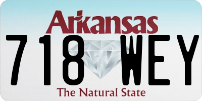 AR license plate 718WEY