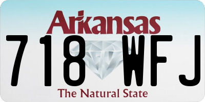AR license plate 718WFJ