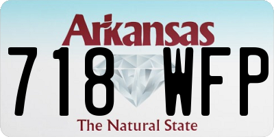 AR license plate 718WFP