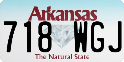 AR license plate 718WGJ