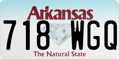 AR license plate 718WGQ