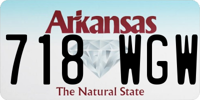AR license plate 718WGW