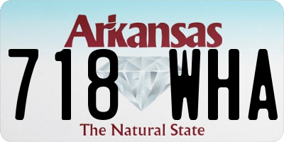 AR license plate 718WHA