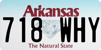 AR license plate 718WHY