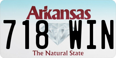 AR license plate 718WIN