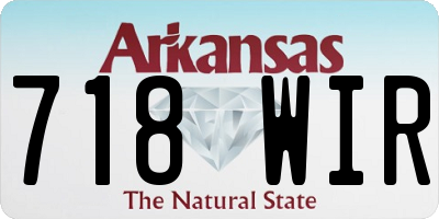 AR license plate 718WIR