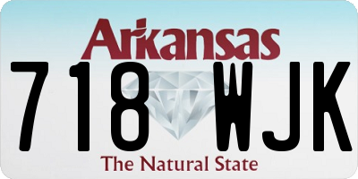 AR license plate 718WJK