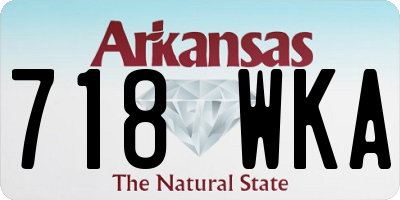 AR license plate 718WKA