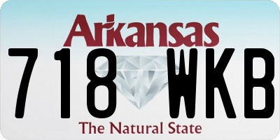 AR license plate 718WKB