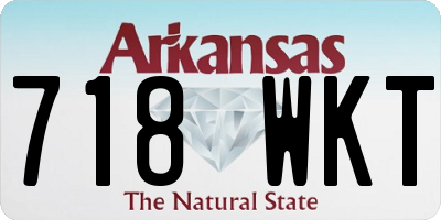 AR license plate 718WKT