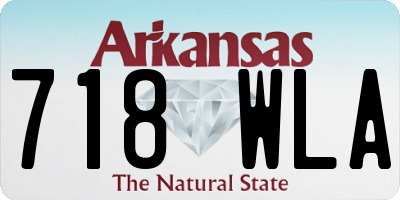 AR license plate 718WLA
