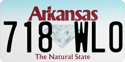 AR license plate 718WLO