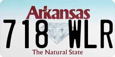 AR license plate 718WLR