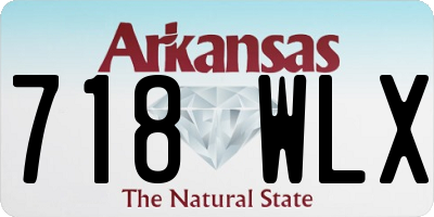 AR license plate 718WLX