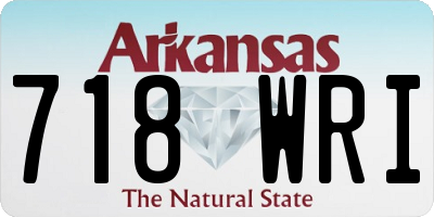AR license plate 718WRI