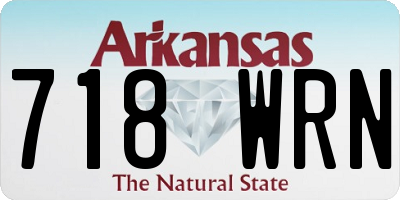 AR license plate 718WRN