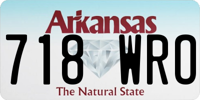 AR license plate 718WRO